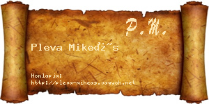 Pleva Mikeás névjegykártya